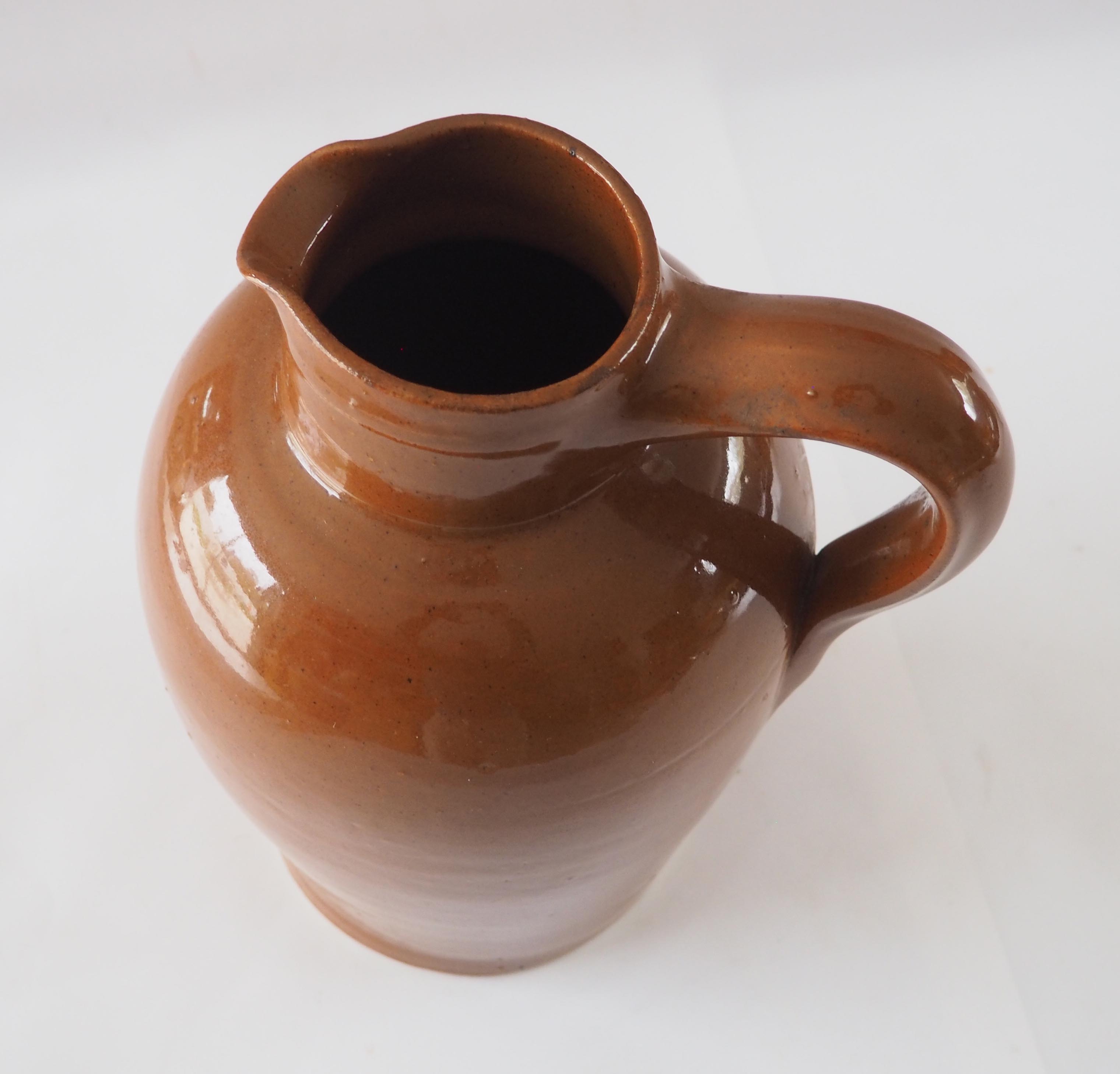 Pitcher in glazed stoneware