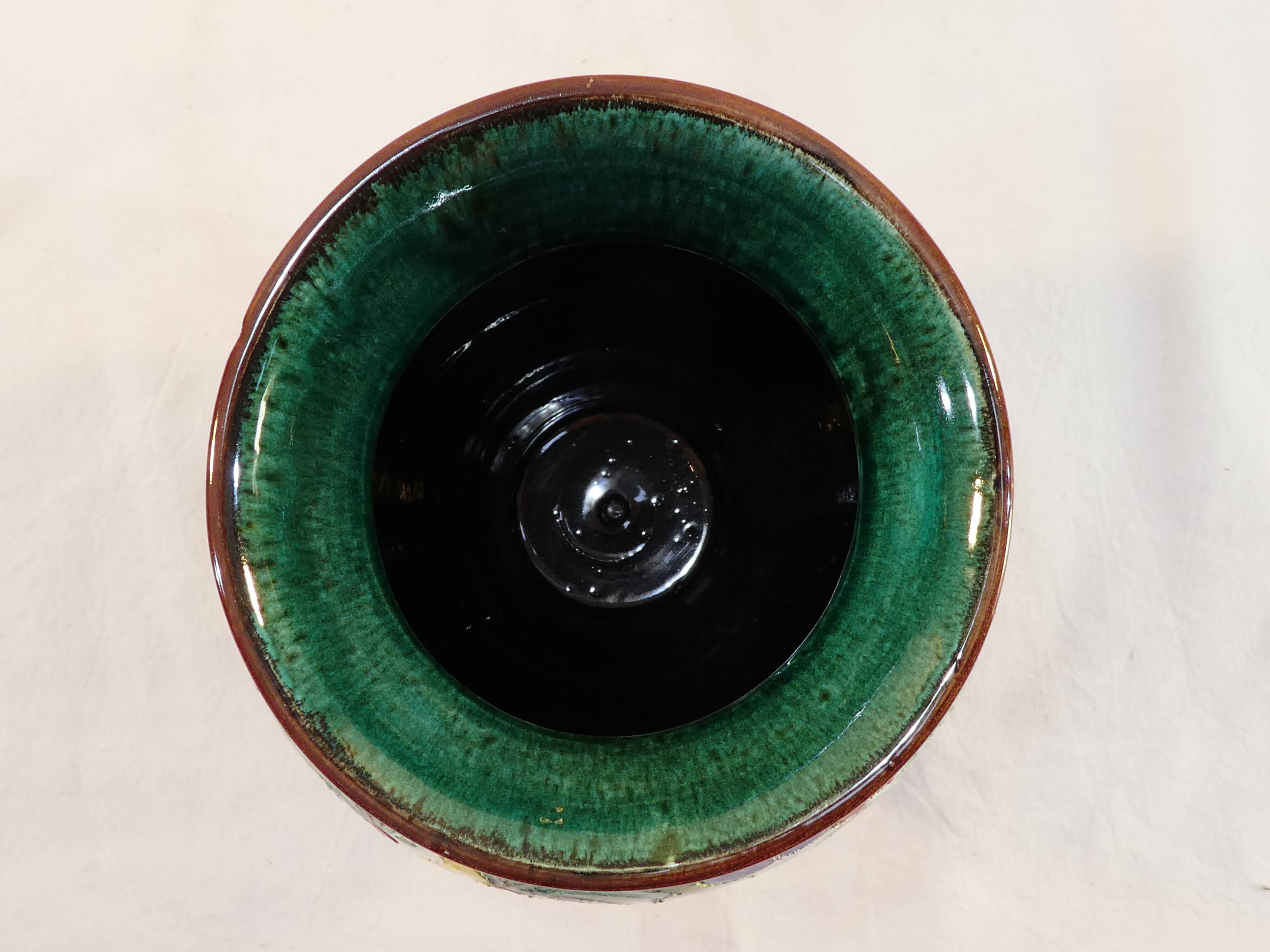 Vase in faience cecart monaco