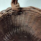 Antique Wicker Basket with Vintage Handle