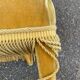 Fauteuil crapaud en velours jaune moutarde du 19ème