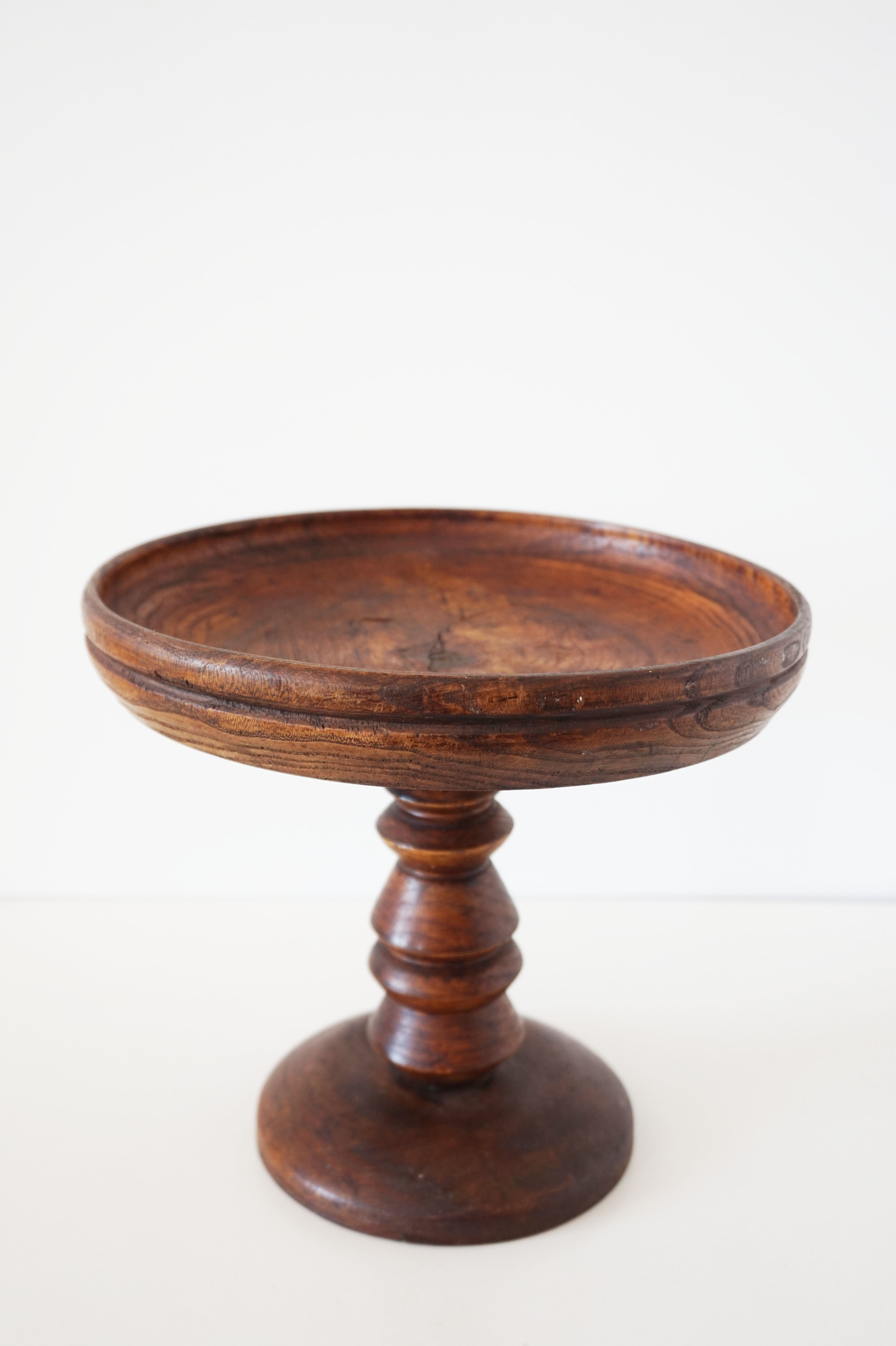 Vintage turned wooden fruit cup