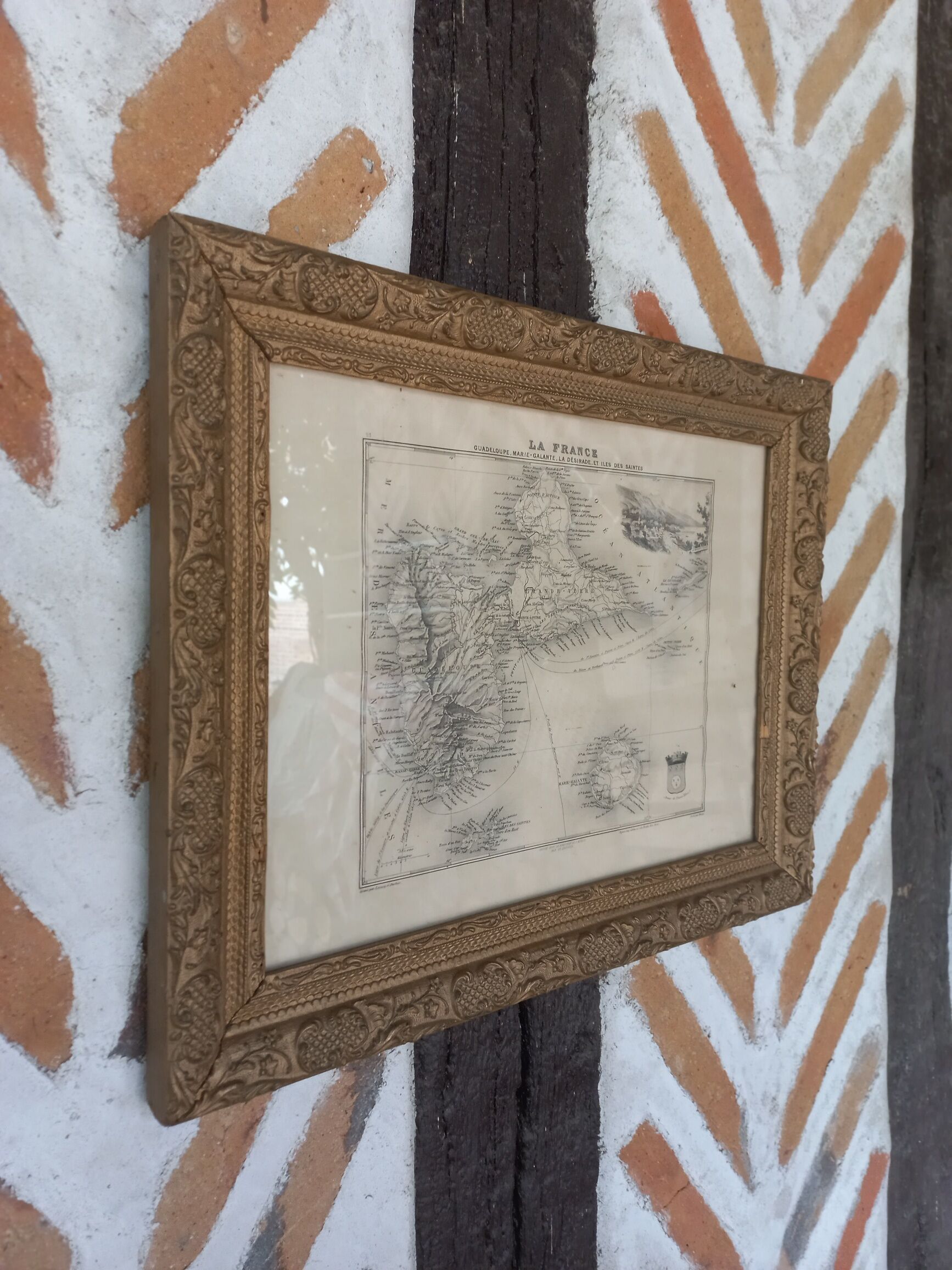 table old map Guadeloupe