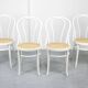 Chaises No. 18 Blanches par Michael Thonet, Set de 4