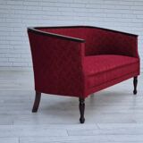 Années 1950, canapé danois 2 places, très bon état d'origine, bois de frêne.