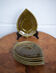 Service ceramic dishes Secla Portugal x 6,retro olive ceramic leaf dish, presentation