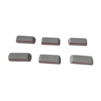 Set of six ceramic knife holders