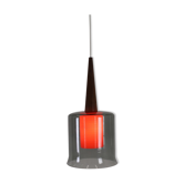 Suspension en verre et en teck Danemark 1958