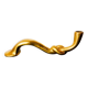 Bougeoir en bronze en forme de nœud, design brutaliste, Italie, 1970