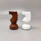 1970s Brown and White Chess Set in Volterra Alabaster Handmade Made in Italy