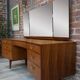 Curved dressing table 50-60s teak