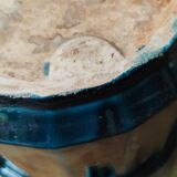 Iridescent Art Deco earthenware planter