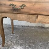 Solid raw walnut sauteuse chest of drawers