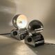 Tronconi Chrome Eyeball Lamps Italian Pair 1970s