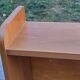 Double wall shelf in solid blond oak from the 1950s