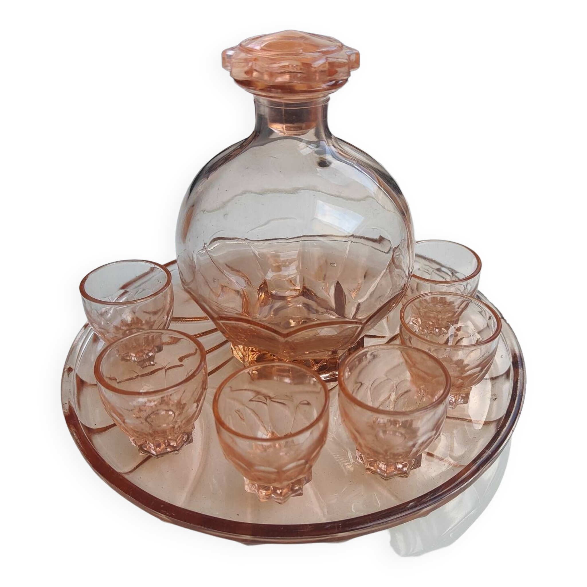 Rosaline glass liqueur service