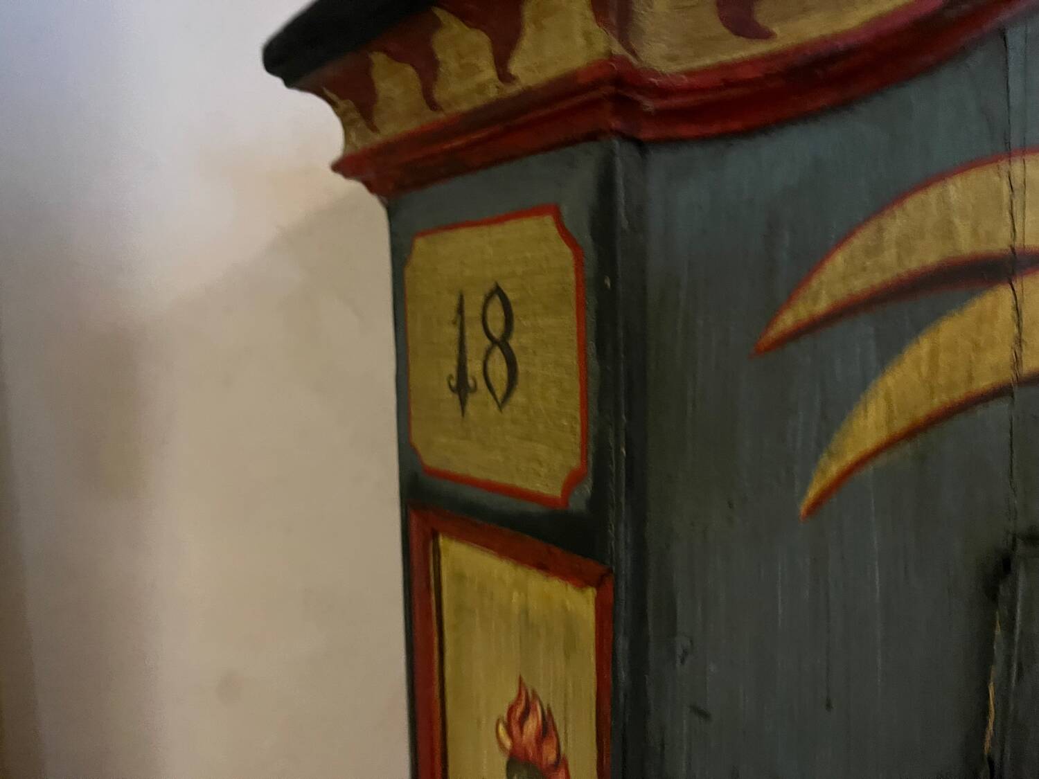 19th century Fribourg painted wardrobe