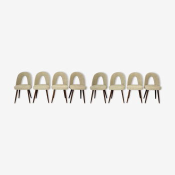 Bouclé Upholstery Dining Chairs by Antonin Suman, 1960s, Set of 8