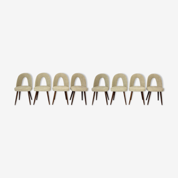 Chaises de salle à manger Bouclé par Antonin Suman, années 1960, Set de 8