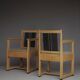Art Deco Oak Armchairs by Henk Wouda, 1920s, Set of 2