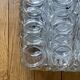Square wall light, vintage ceiling light in transparent glass.