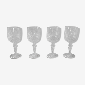 Set de 4 verres à vin en cristal