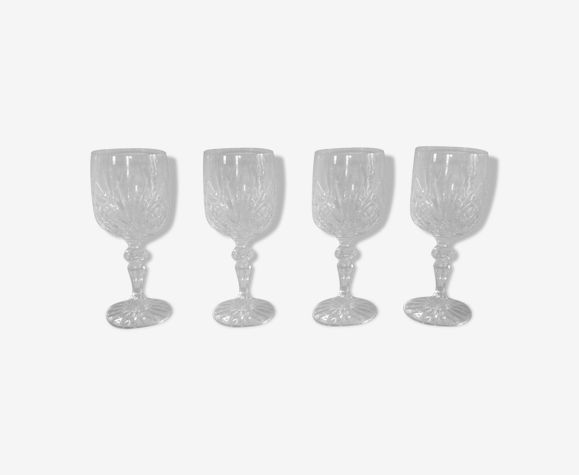 Set de 4 verres à vin en cristal