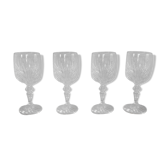 4 crystal wine glasses
