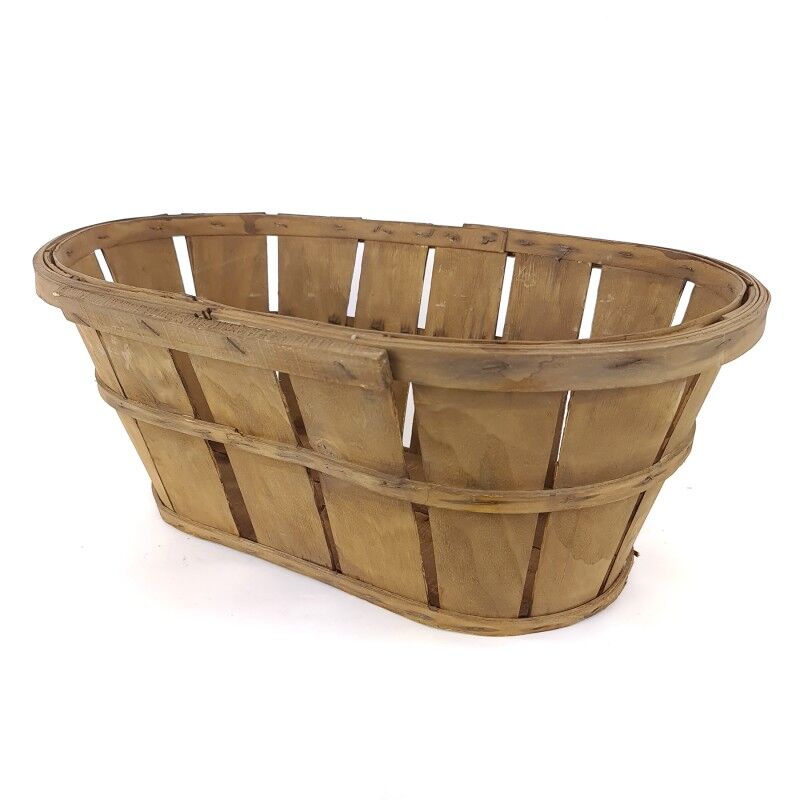 Old brocante wooden grape basket