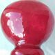 Red glass vase