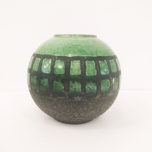 Ceramic globe vase, West Germany