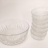 Arcoroc bowl with 6 cups