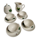 Vintage coffee service, hand-painted plant decor, Villeroy and Boch