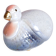 Pearlescent and iridescent ceramic guinea fowl bird