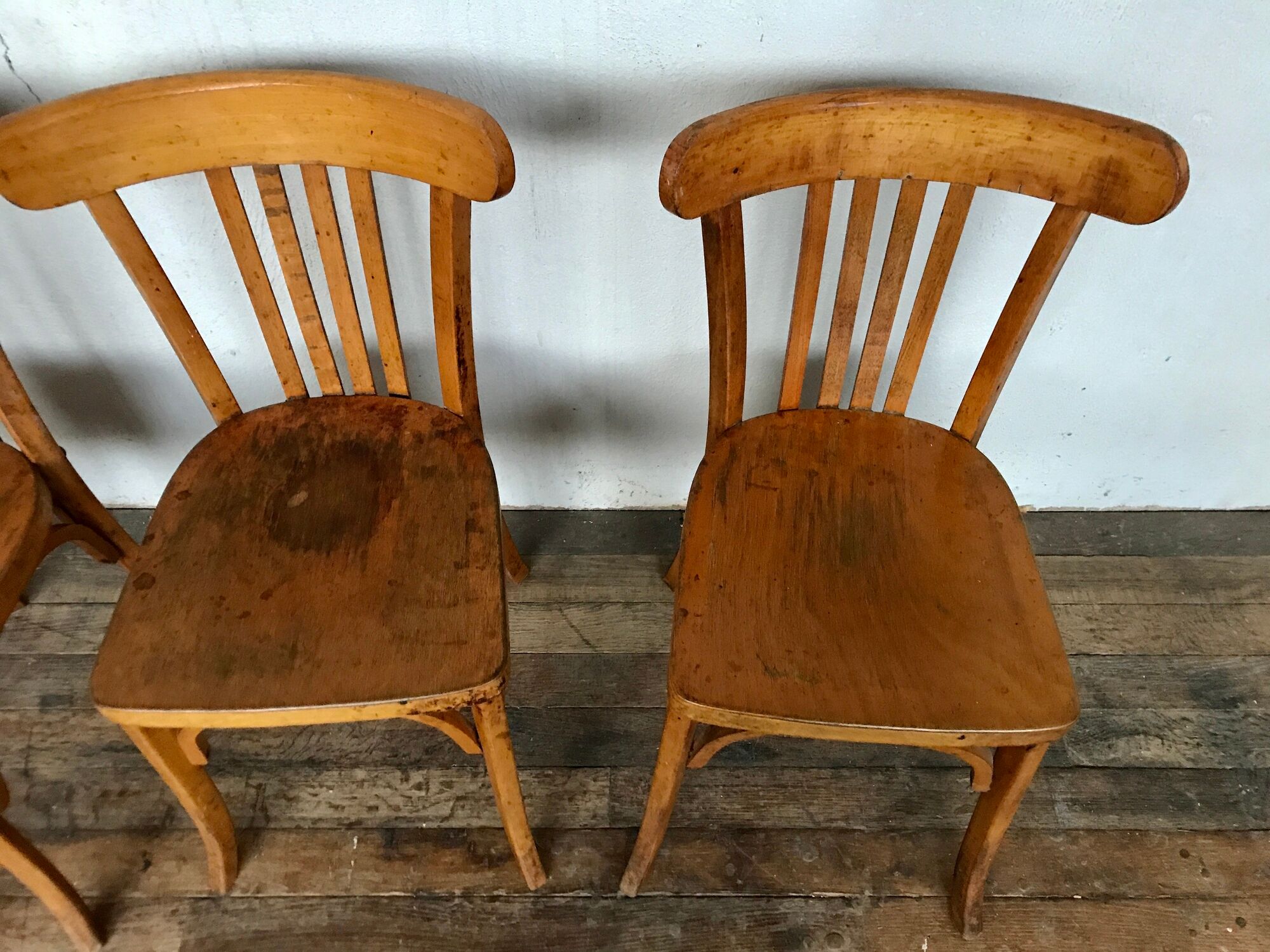 Wooden chairs bistrot