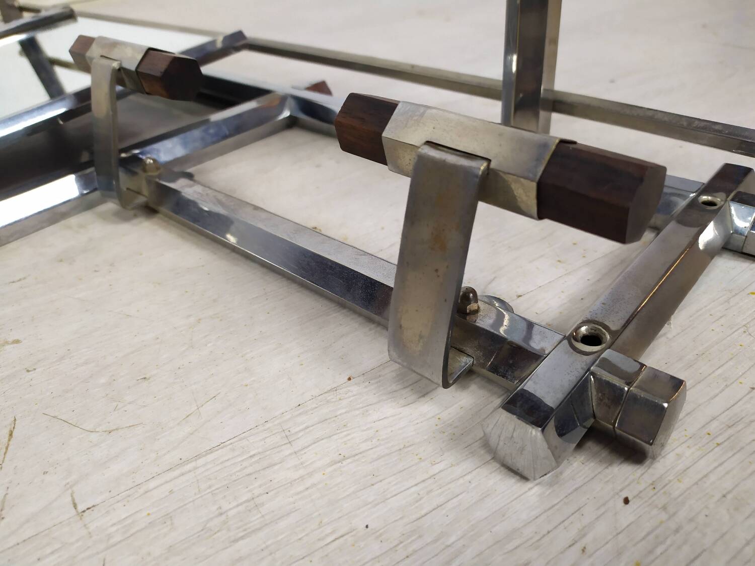 Art Deco chrome coat rack