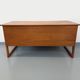 Double-sided executive desk sled legs vintage Scandinavian style in teak from the 60s