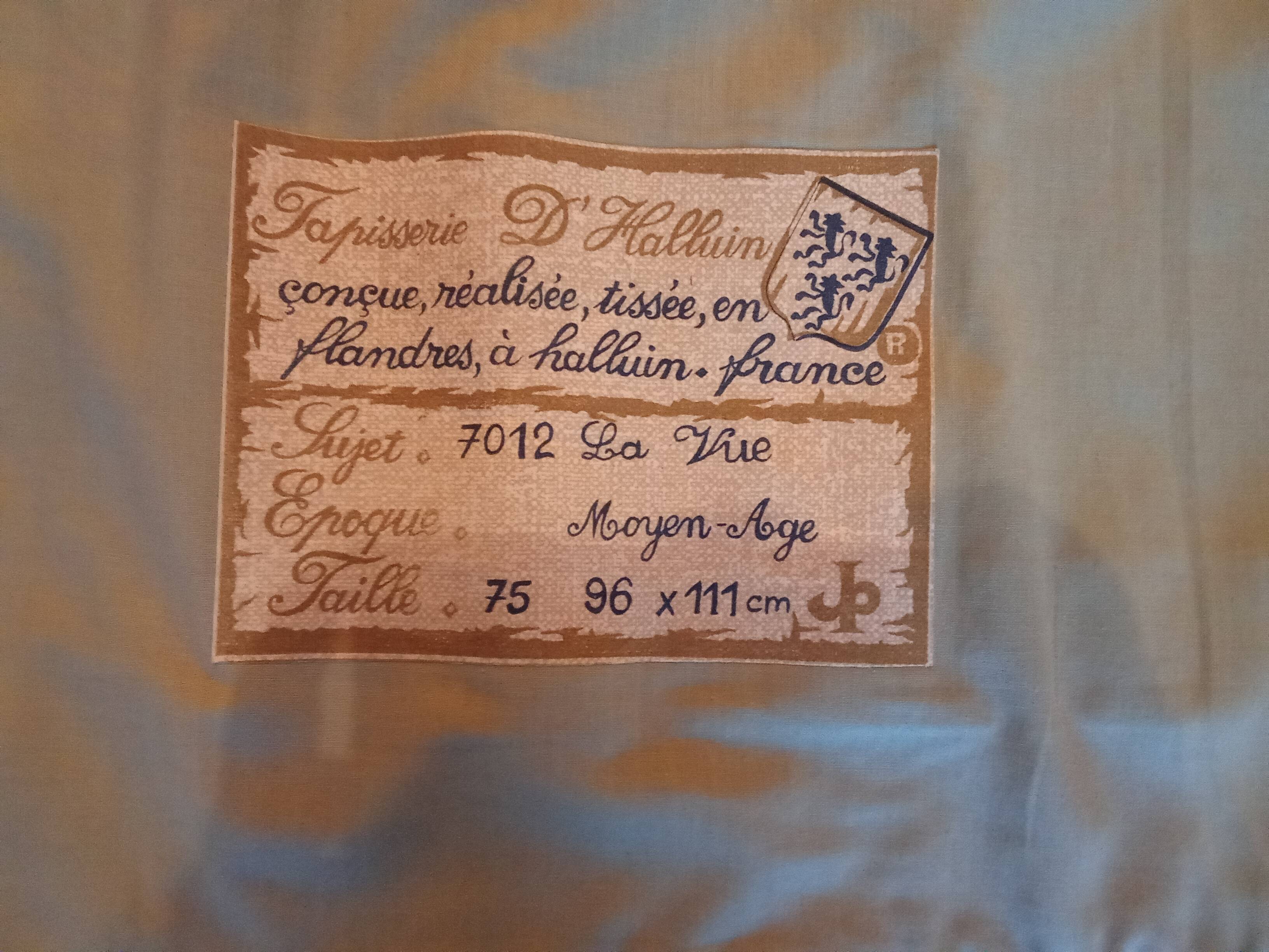 Antique tapestry from Halluin: The Lady and the Unicorn