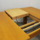 Table à manger extensible en chêne carré, Italie années 1970