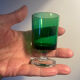 3 two-coloured green digestif glasses Luminarc