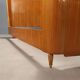 Double bed vintage in walnut veneer, design, Italy, 1950s
