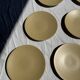 Set of 6 genuine natural stoneware dessert plates D20.5