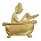 Metal bathroom plaque