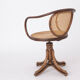Chaise de bureau vintage en bois courbé tresse viennoise
