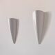 Pair of vintage wall lights in white lacquered metal, France, 1980.