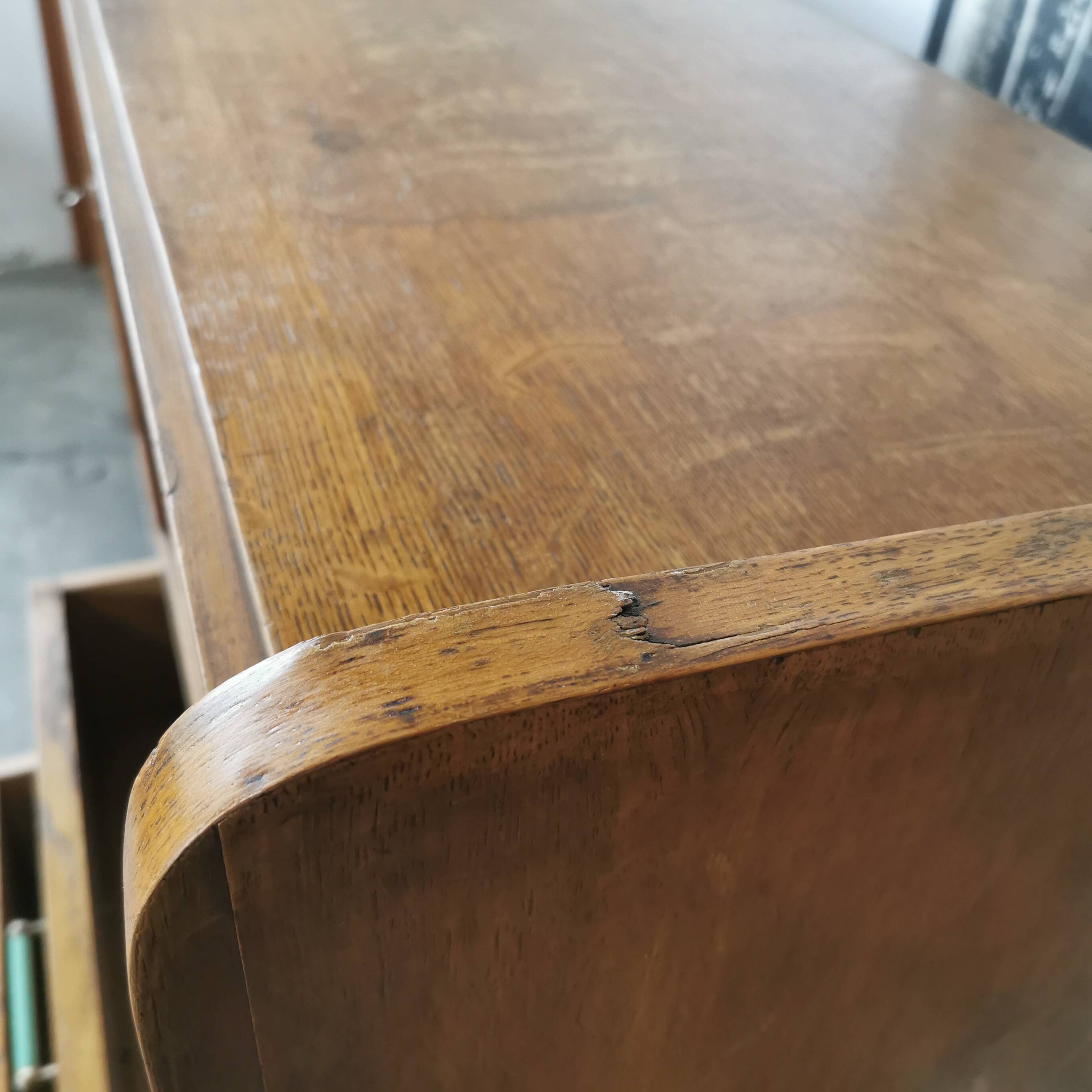 Large vintage sideboard 1950 compass feet