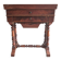 Antique wooden sewing cabinet with mirror and storage.