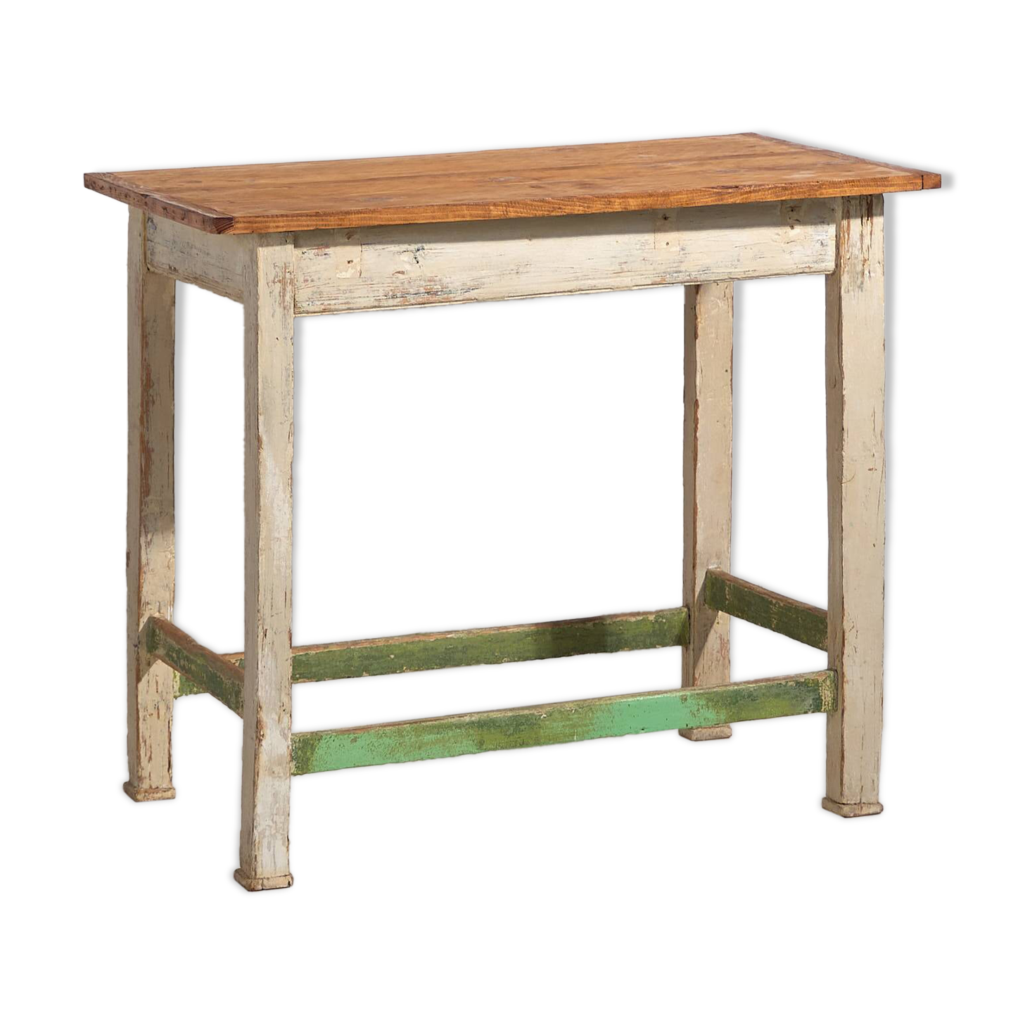 Antique white kitchen table (c.1920) #10