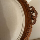 Pair of Louis XVI style medallion armchairs, late 19th / early 20th century.