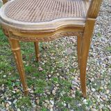 Paire de chaises cannees doré anciennes style louis xvi