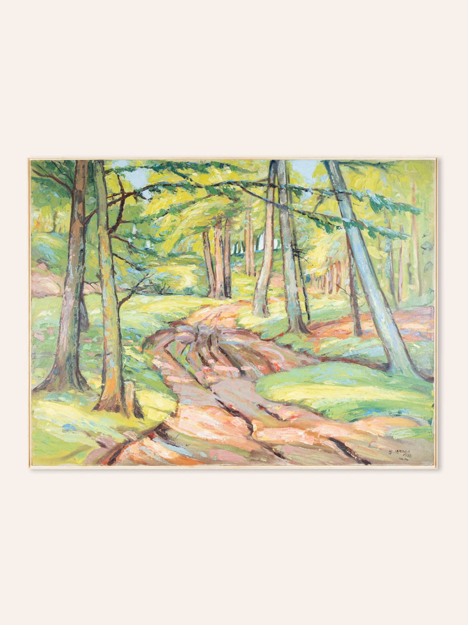 Woodland Walk, Oil on Plate, 124 x 95 cm